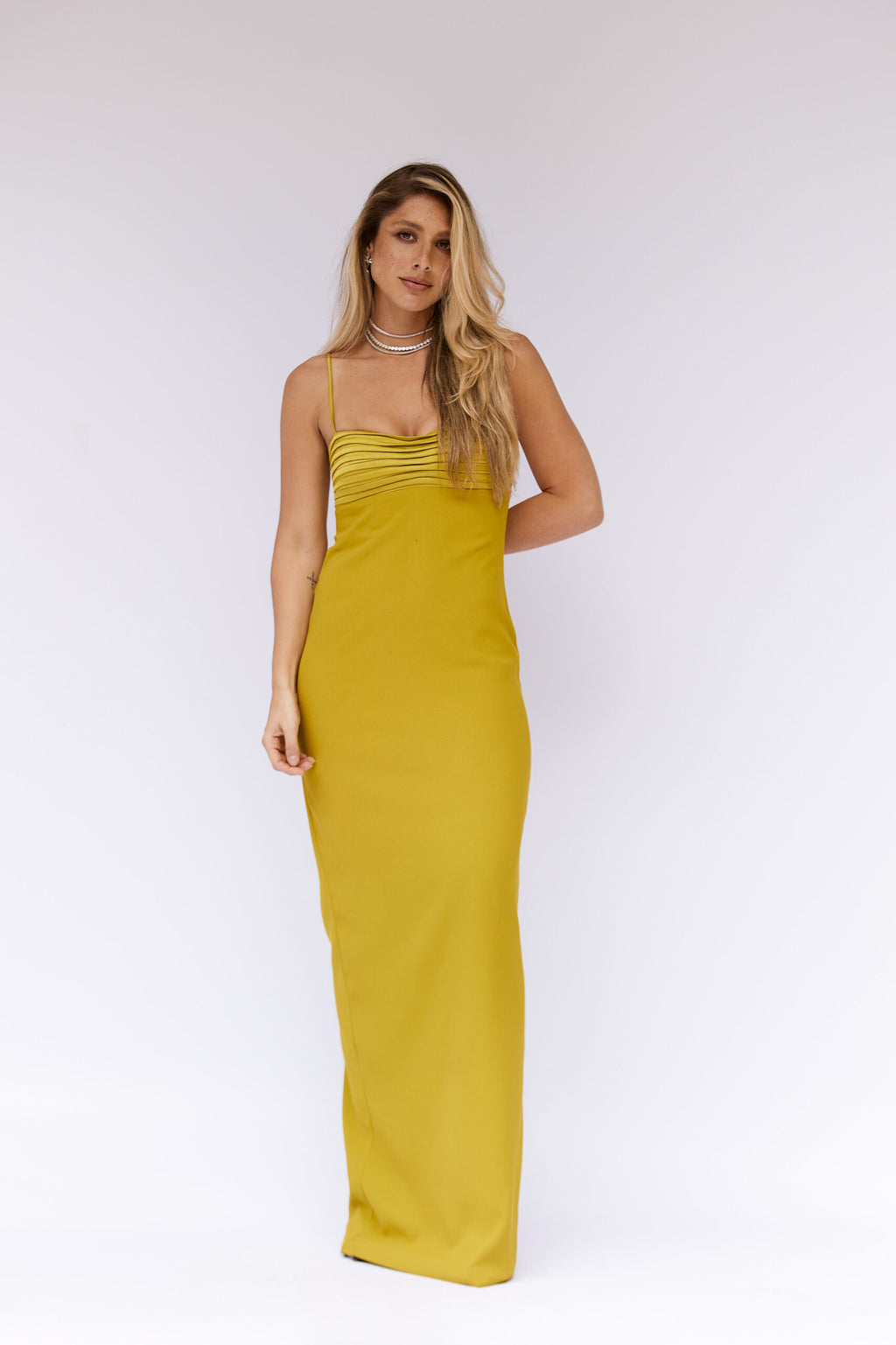 Vestido Bojo Drapeado Francesca - Limoncello