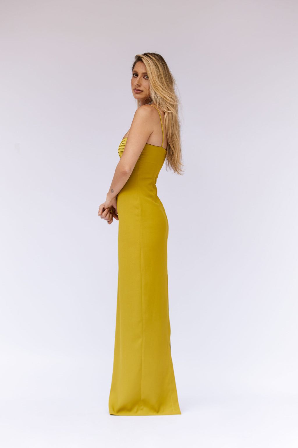 Vestido Bojo Drapeado Francesca - Limoncello