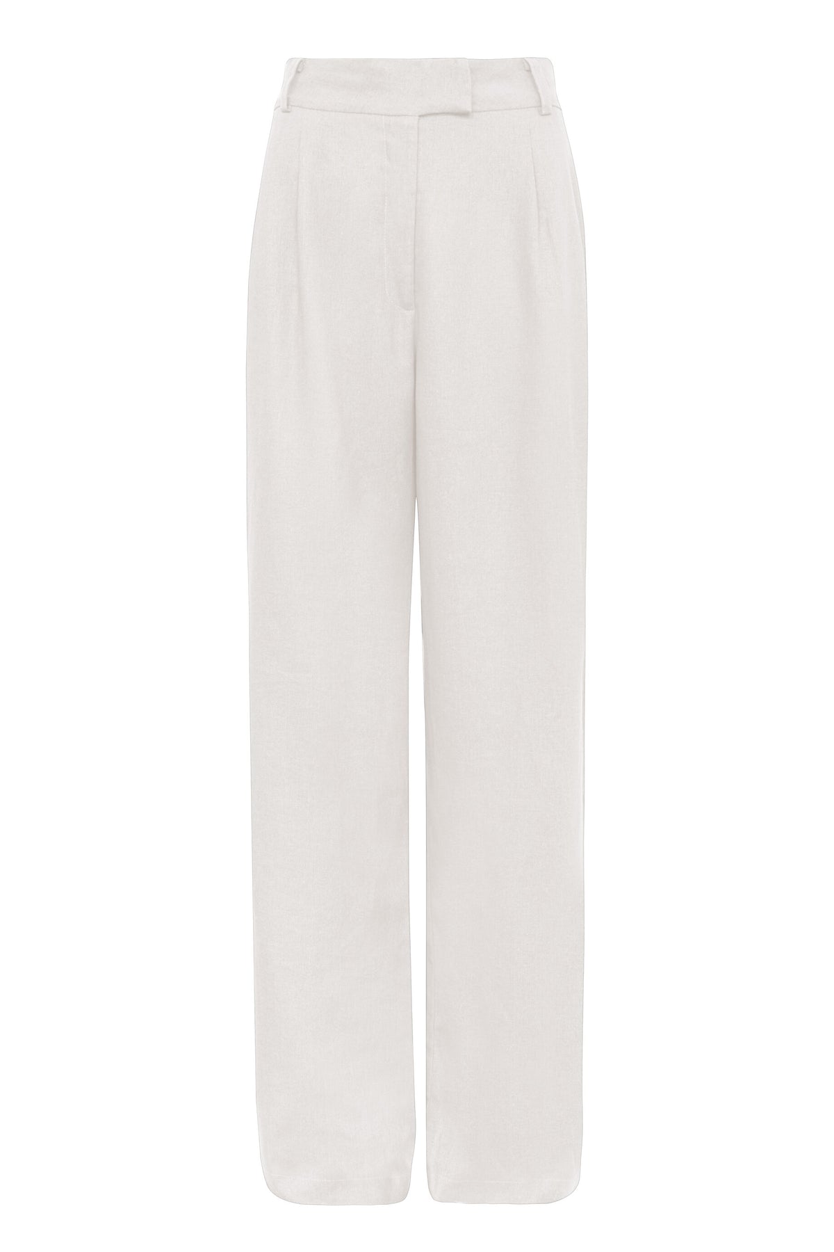 Calça Pantalona De Linho Eliza - Off White