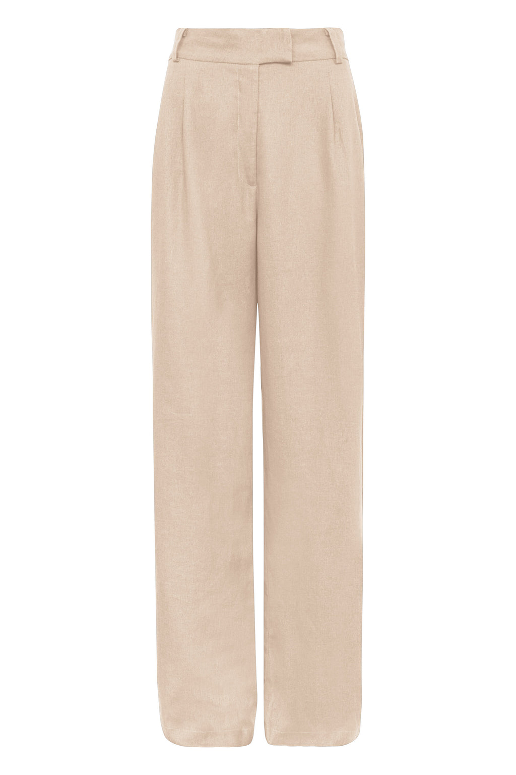 Calça Pantalona De Linho Eliza - Areia