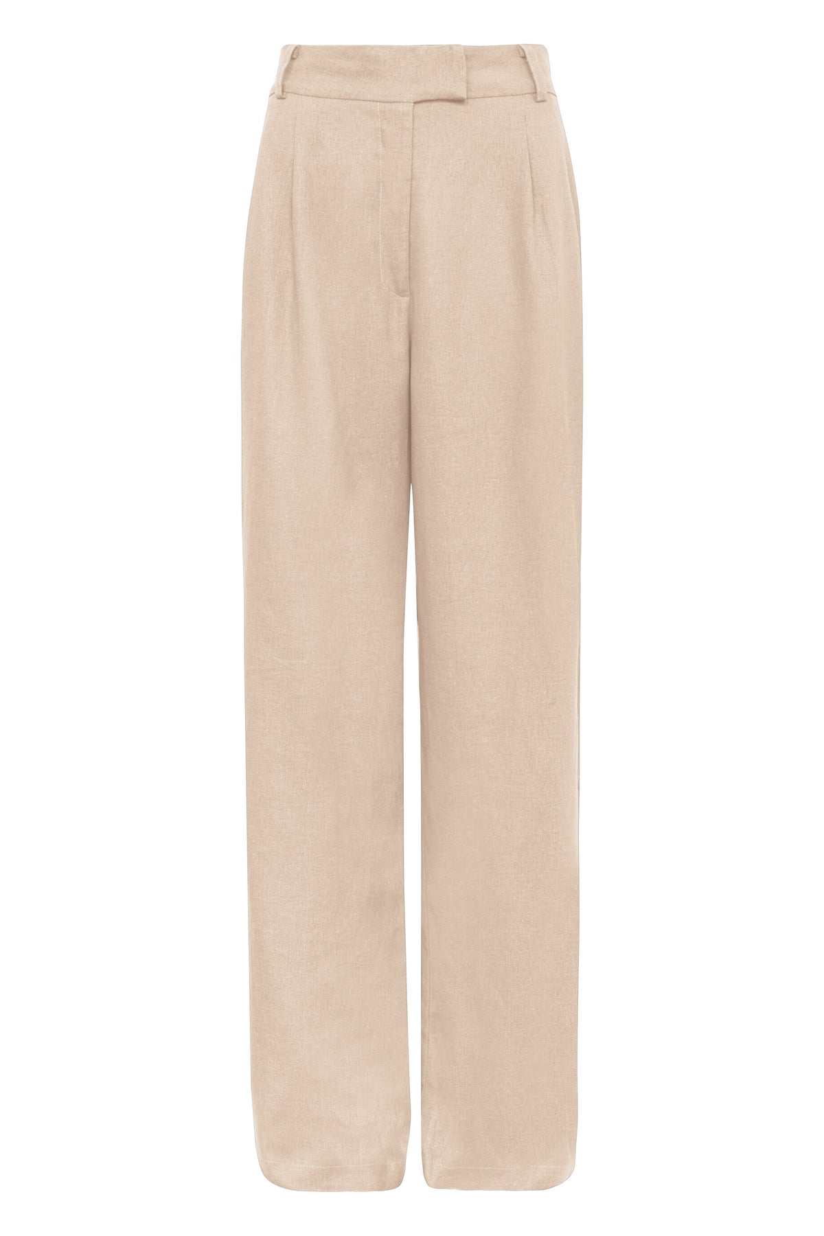 Calça Pantalona De Linho Eliza - Areia