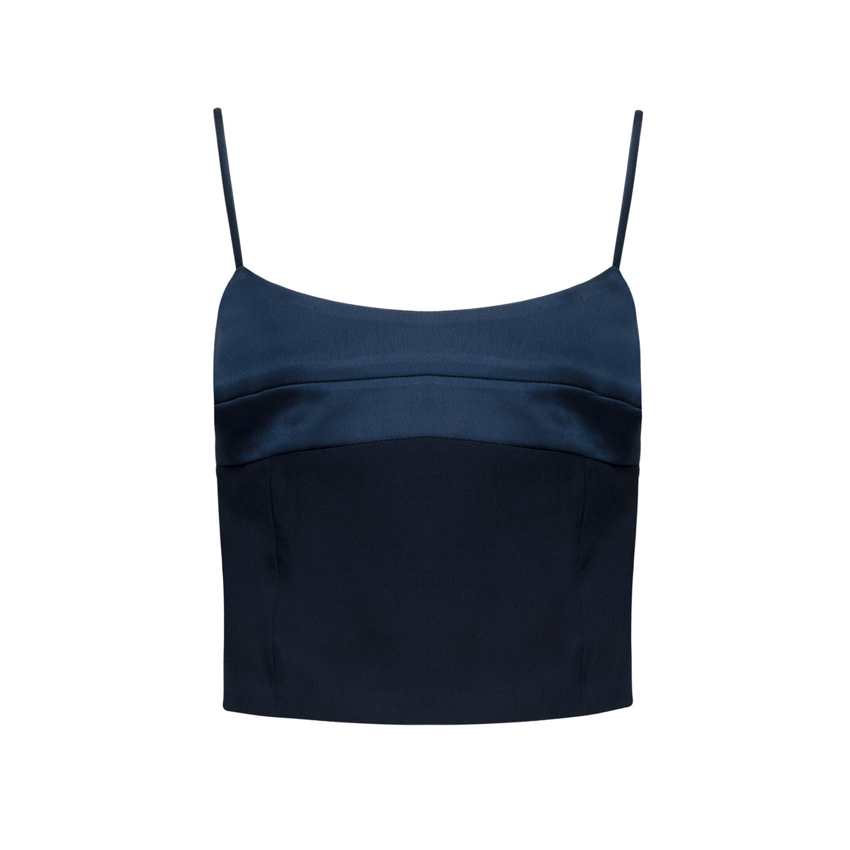 Blusa Alcinha Busto Acetinado Amélia – Marinho