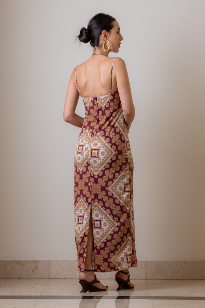 Vestido De Alcinha Midi Estampa Gypsy