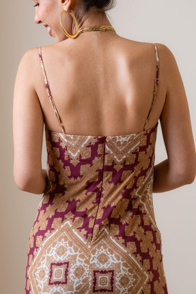 Vestido De Alcinha Midi Estampa Gypsy