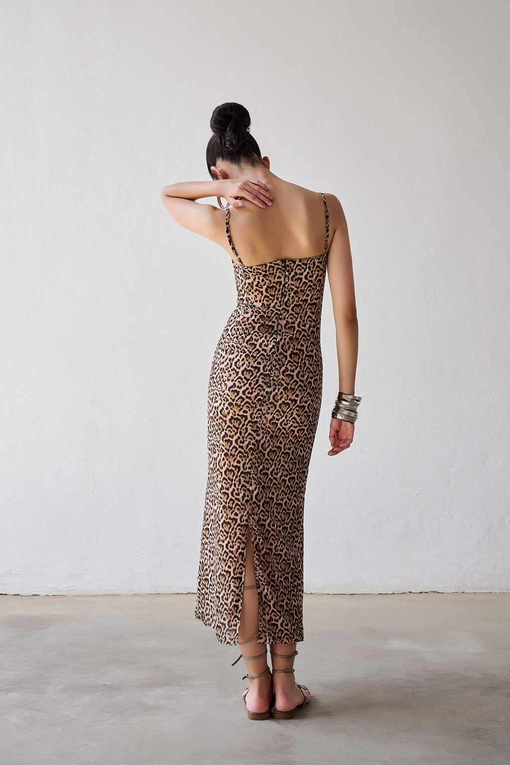 Vestido Midi Estampa Onça - Leona