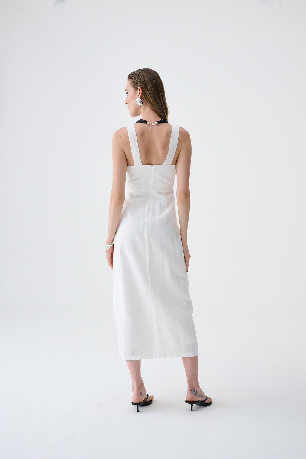 Vestido Linho Midi Paty - Off
