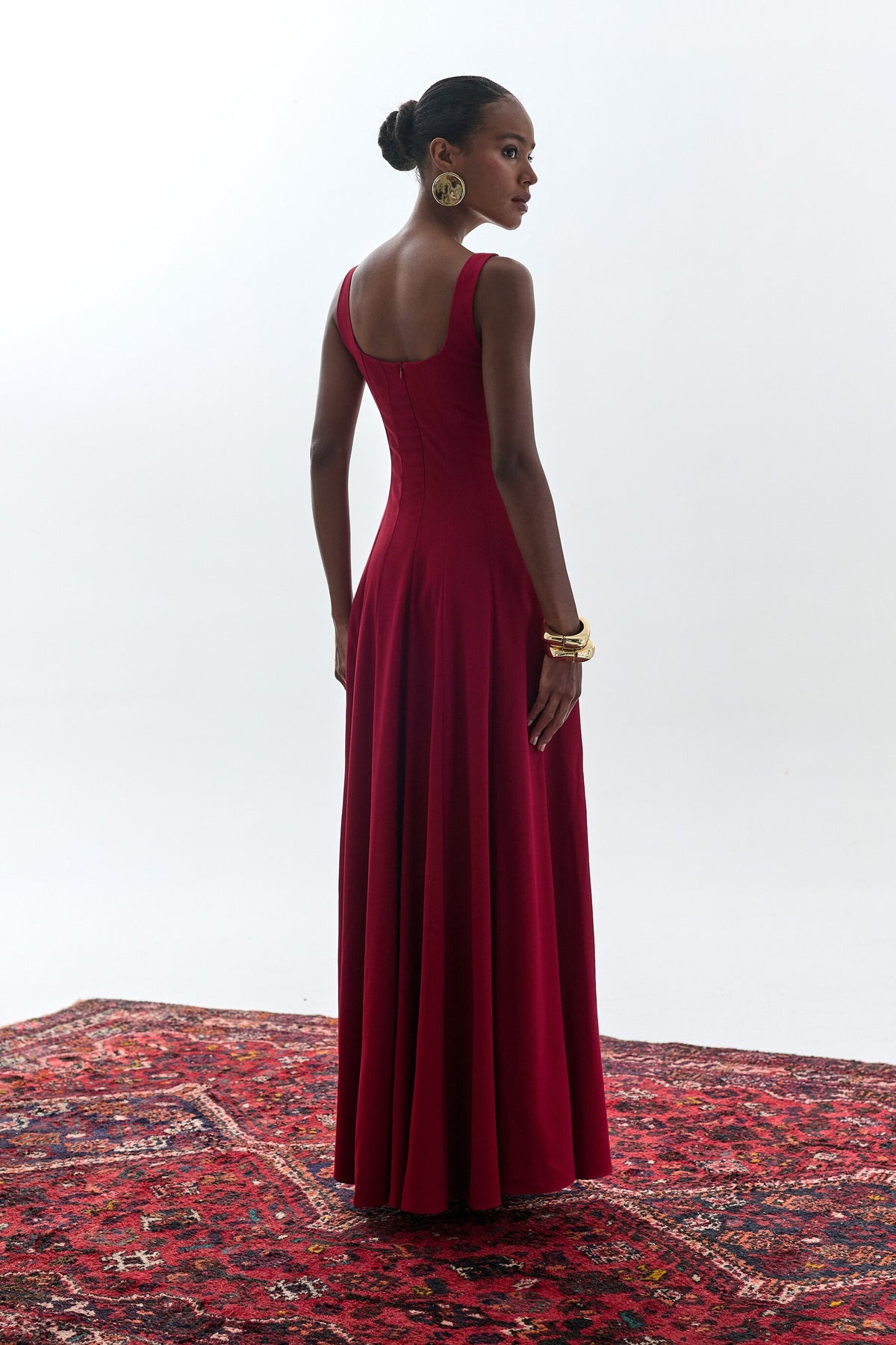 Vestido de Nesgas Fiorella - Vinho