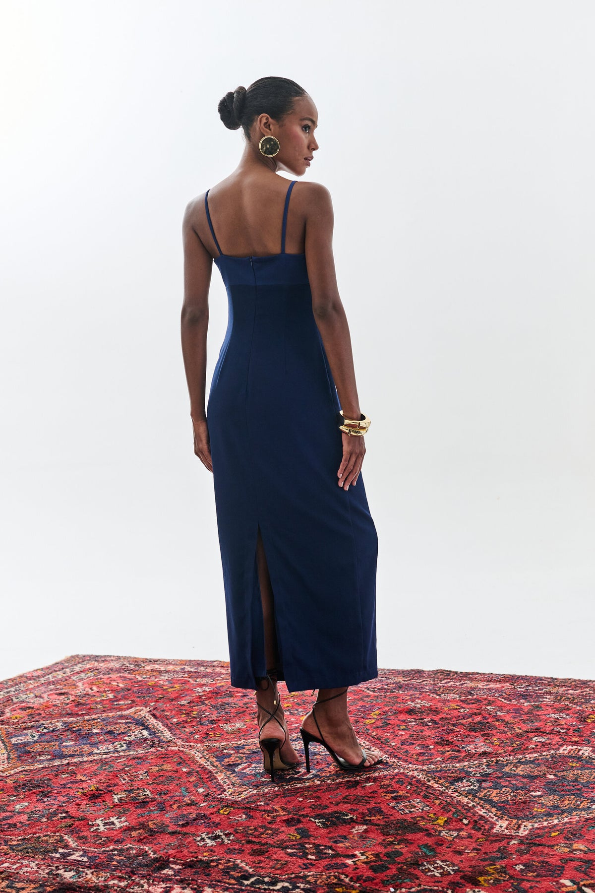 Vestido Bojo Reto Aria - Azul Marinho