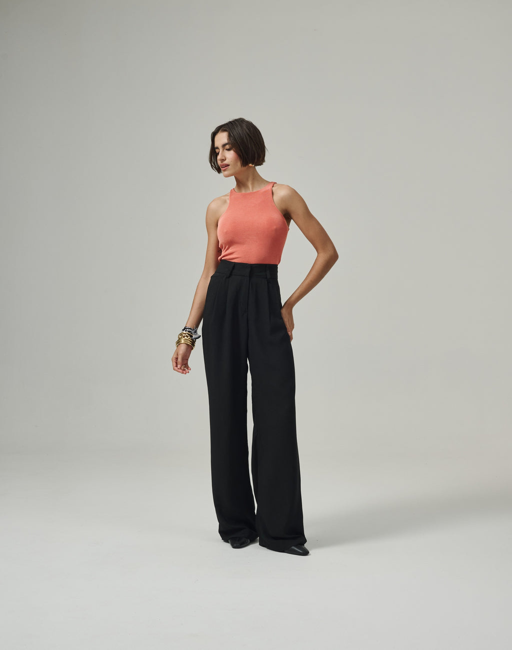 Calça Pantalona Nina - Preta