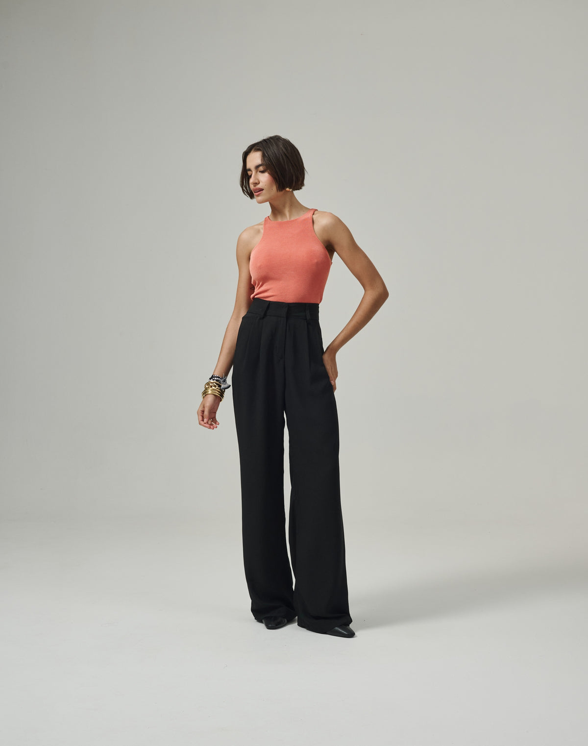 Calça Pantalona Nina - Preta