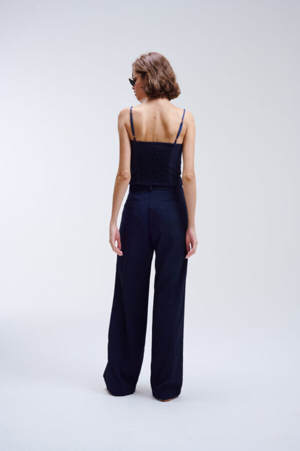 Blusa Alcinha Busto Acetinado Amélia – Marinho
