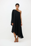 Vestido Um Ombro Só Braga - Preto
