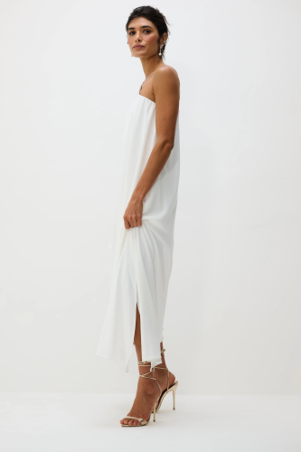 Vestido Um Ombro Só Braga - Branco