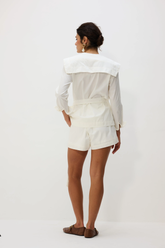 Short Tricoline Cós de Elástico Mila - Off