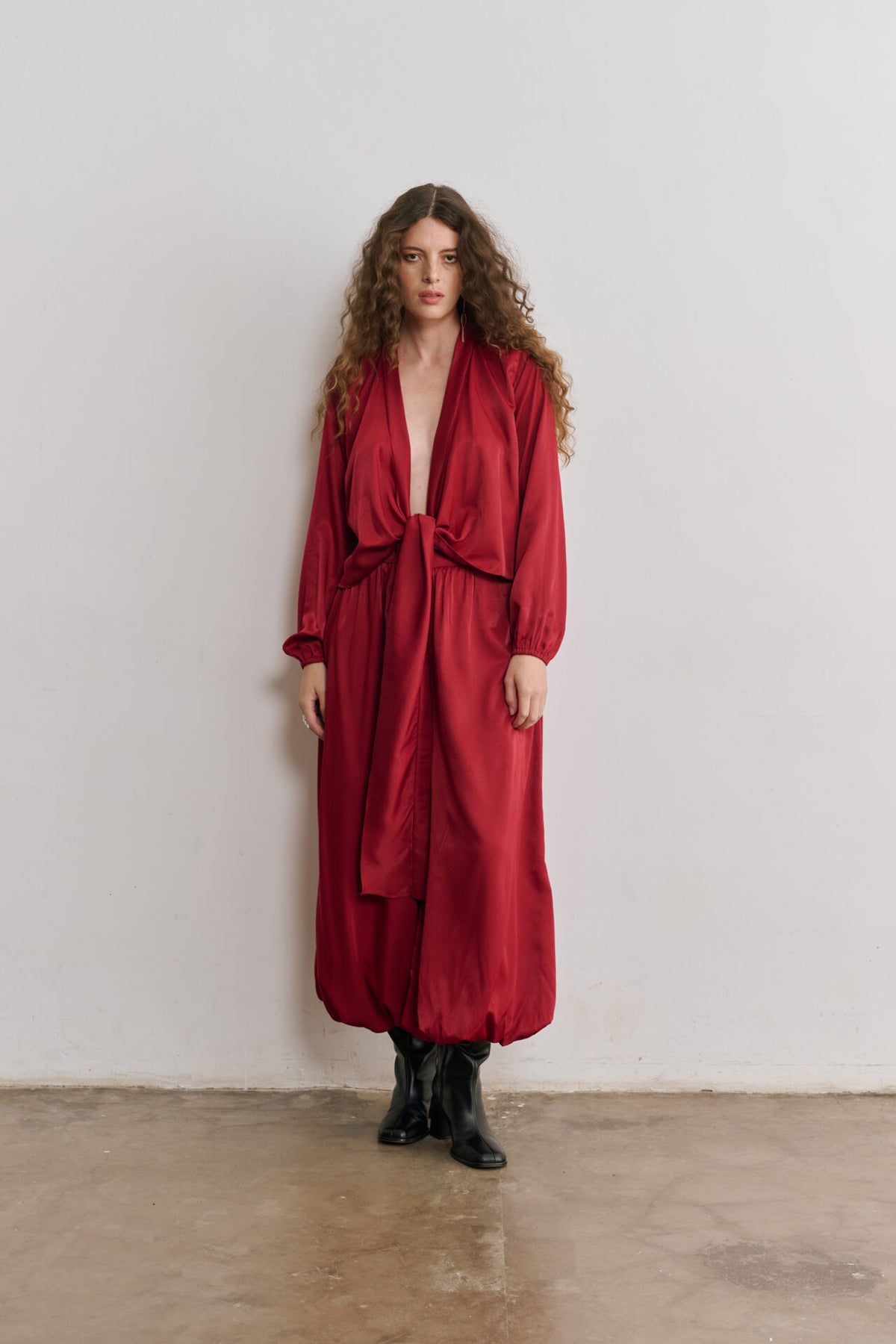 Blusa Transpassada Estilo Quimono Antonela - Vinho