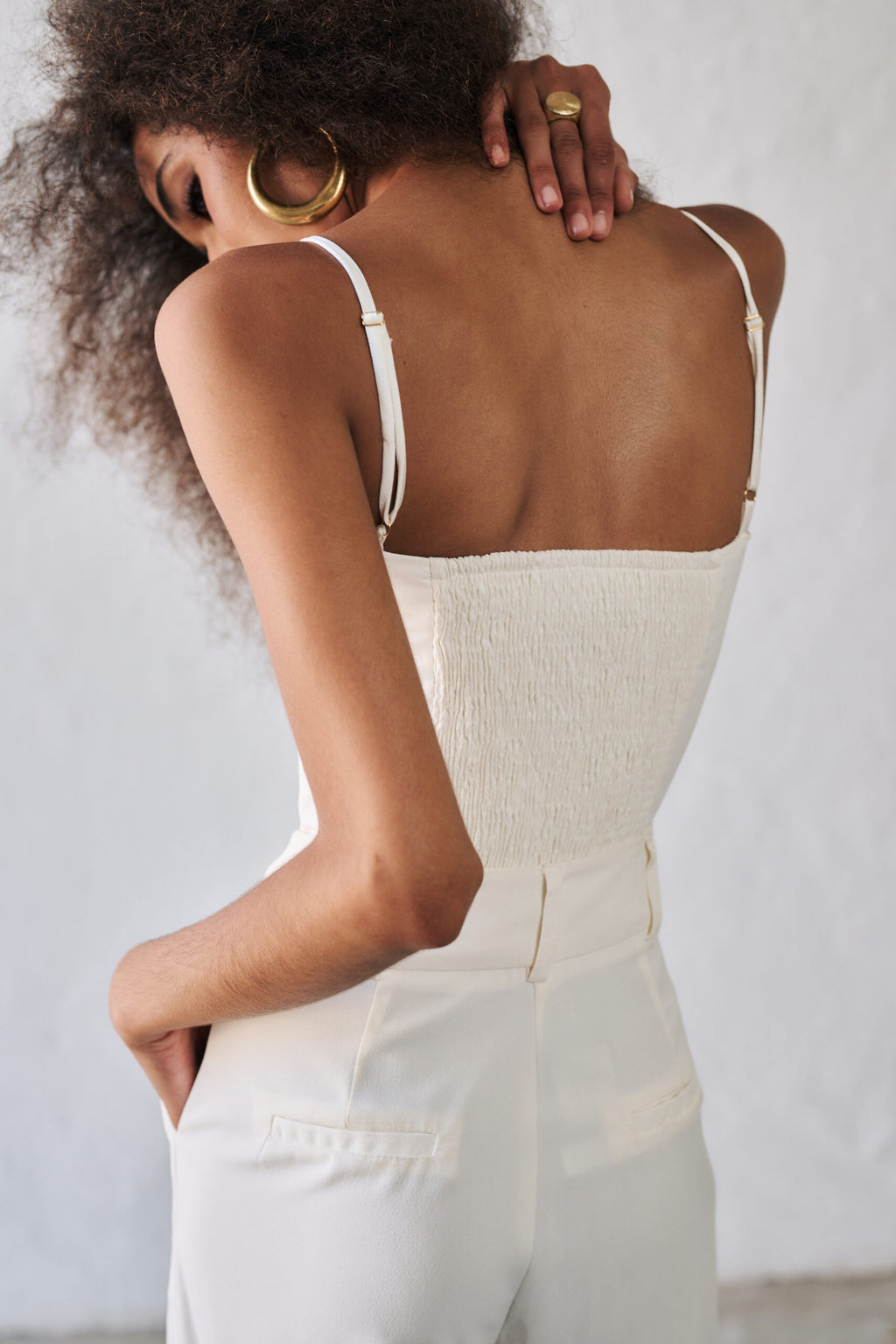 Blusa Alcinha Busto Acetinado Amélia - Branco