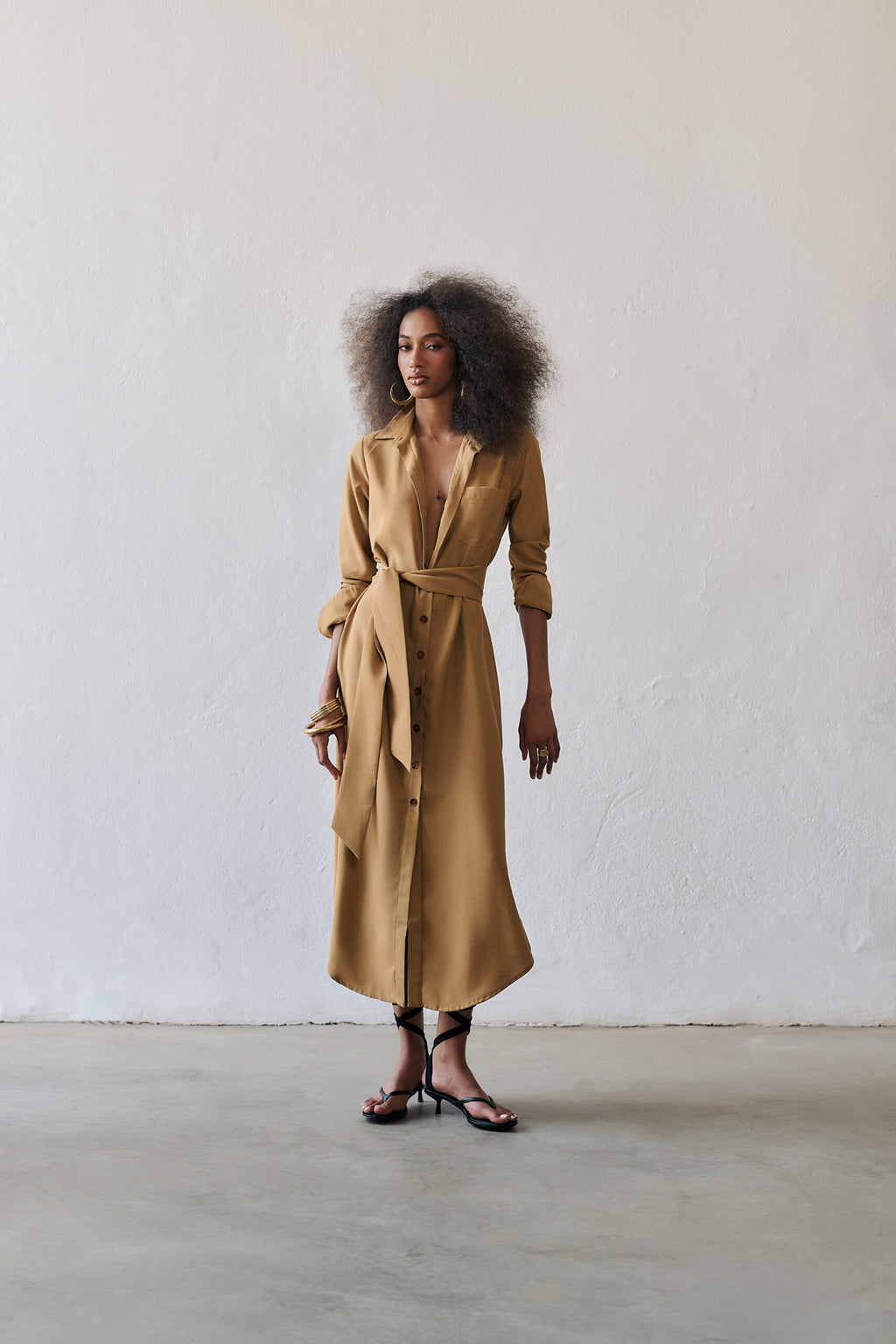 Chemise Midi Luisa - Palha