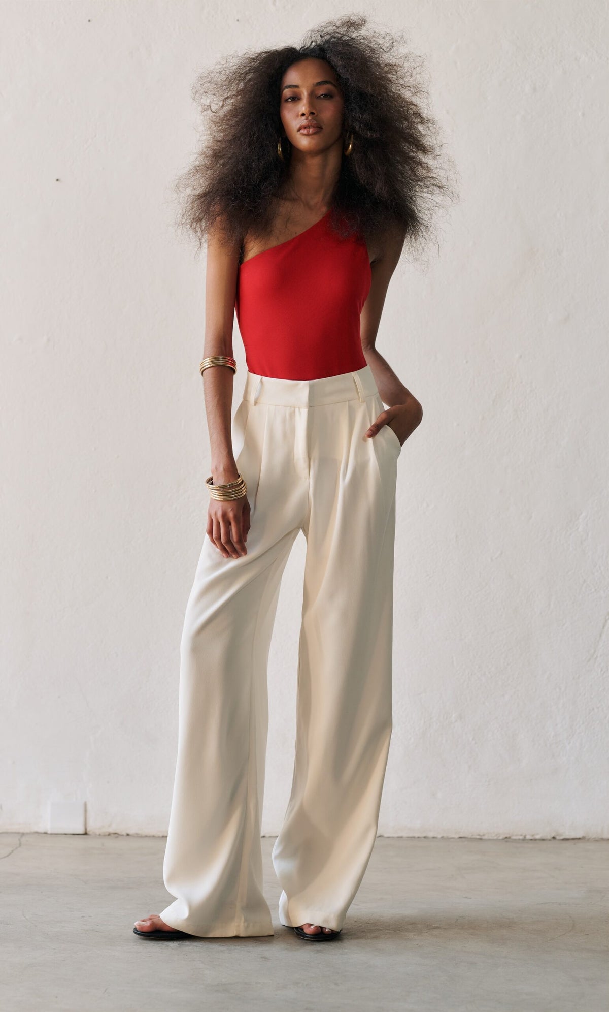 Body Um Ombro Só Chica - Vermelho