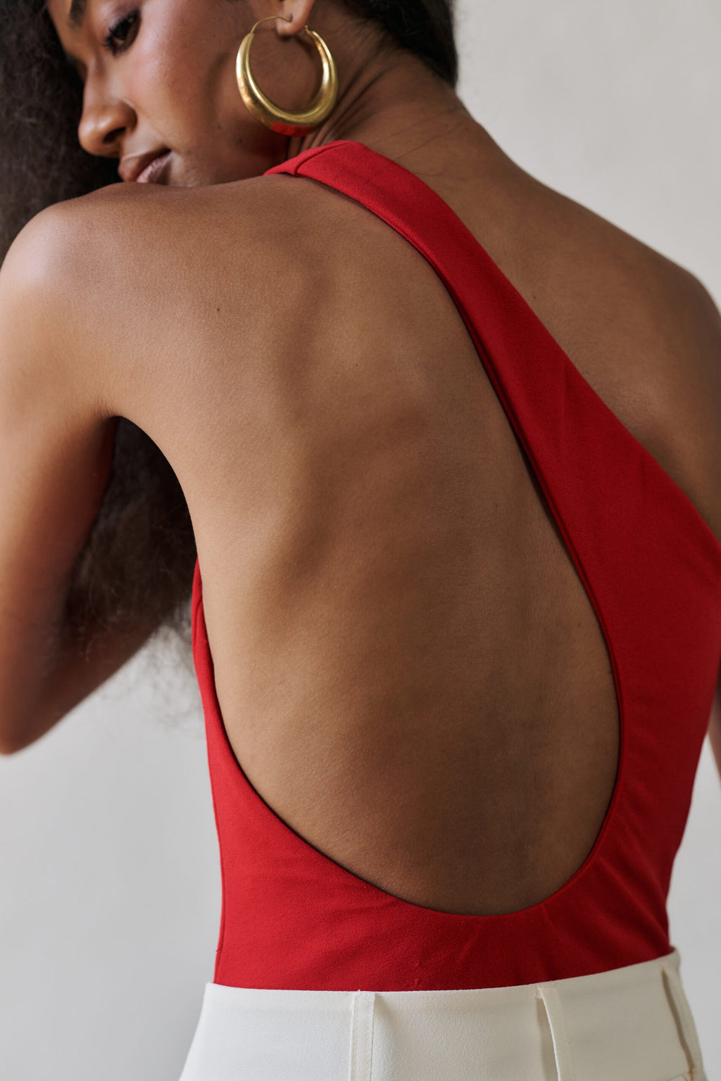 Body Um Ombro Só Chica - Vermelho