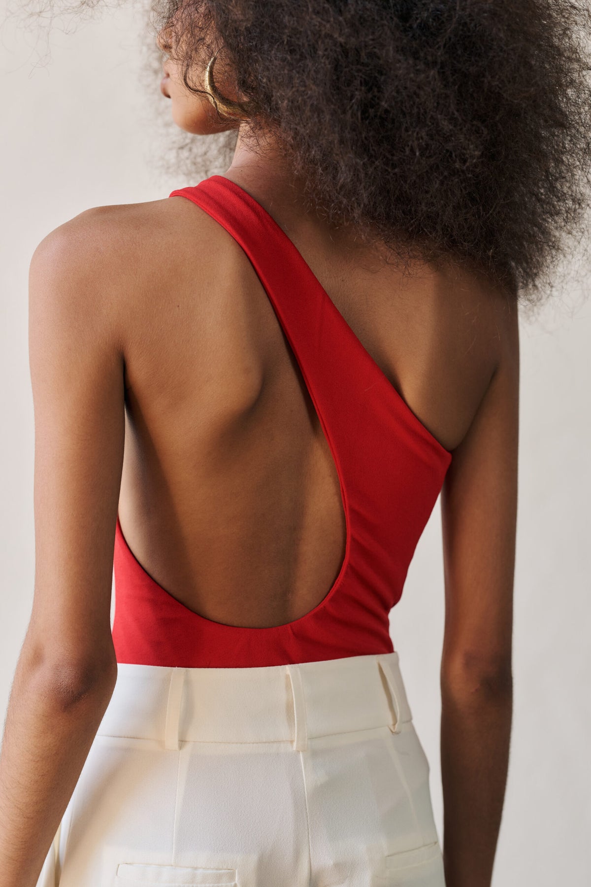 Body Um Ombro Só Chica - Vermelho