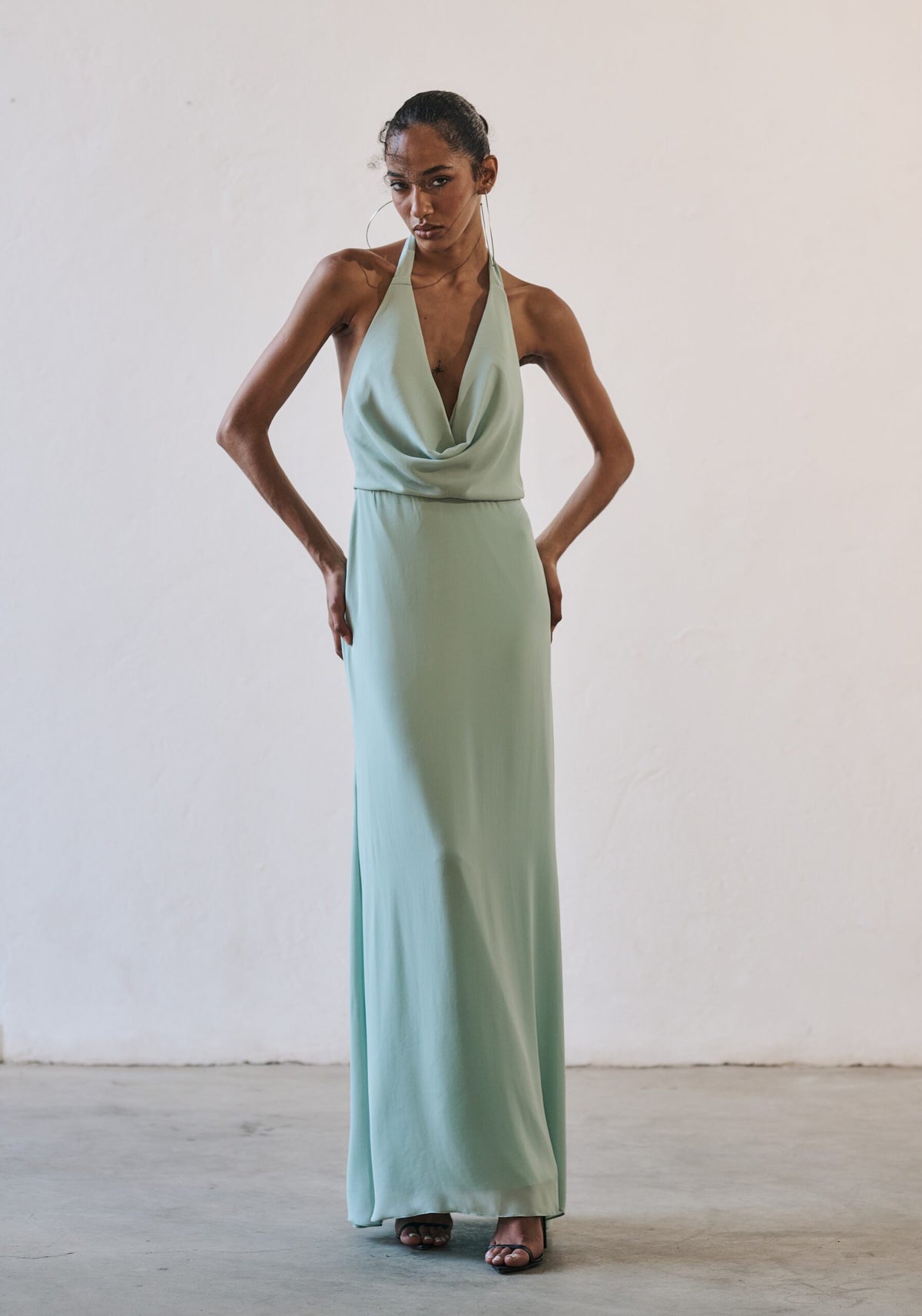 Vestido Degagê Luz - Verde Água