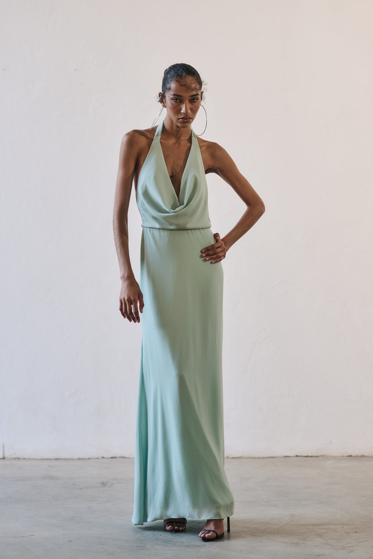 Vestido Degagê Luz - Verde Água
