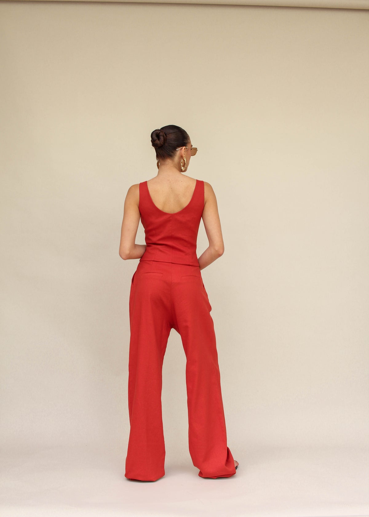 Corset De Linho Com Botões Rita - Terra