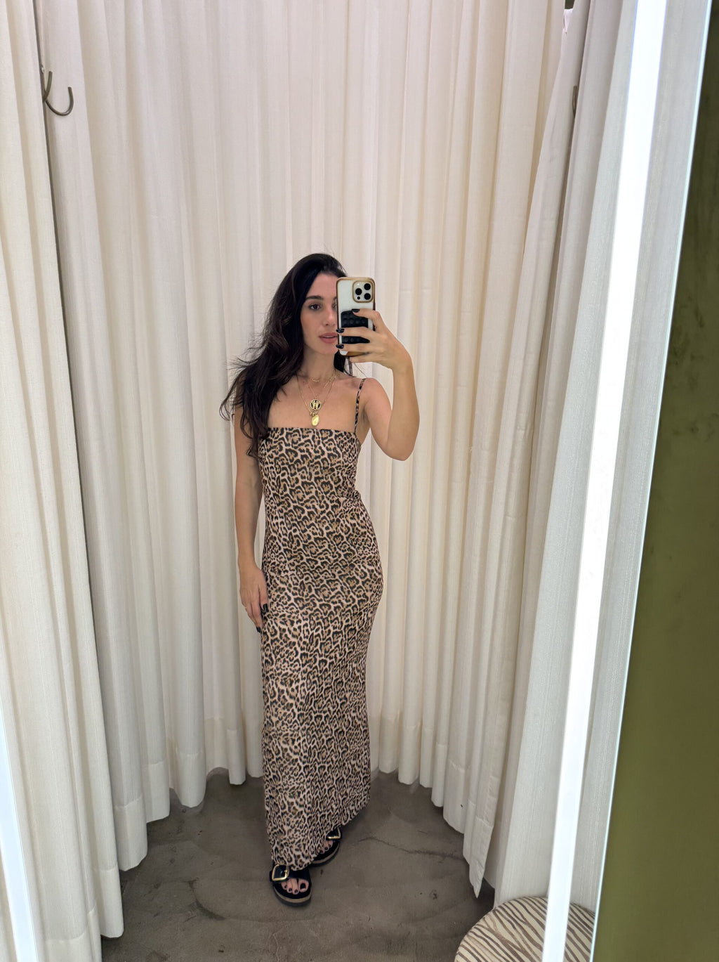 Vestido Midi Estampa Onça - Leona