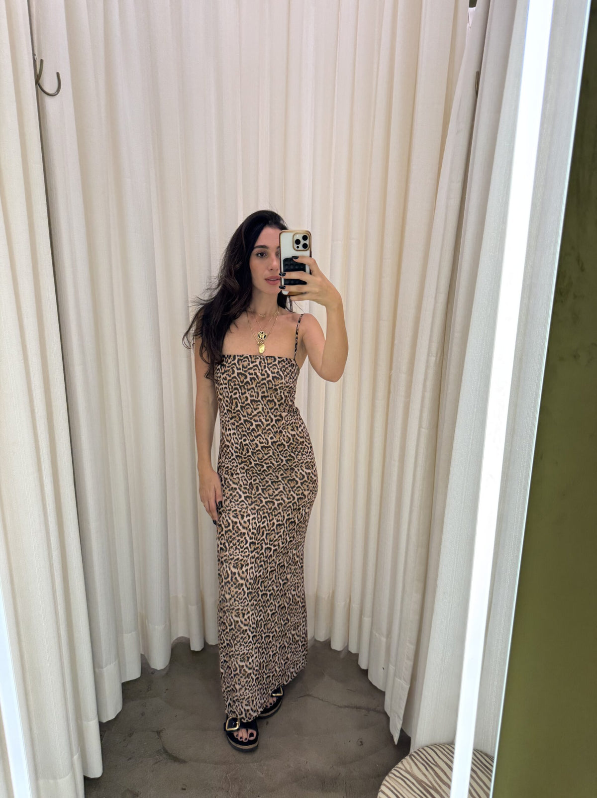 Vestido Midi Estampa Onça - Leona