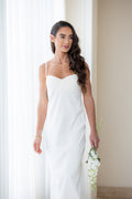 Vestido Bojo Drapeado Francesca - Off White
