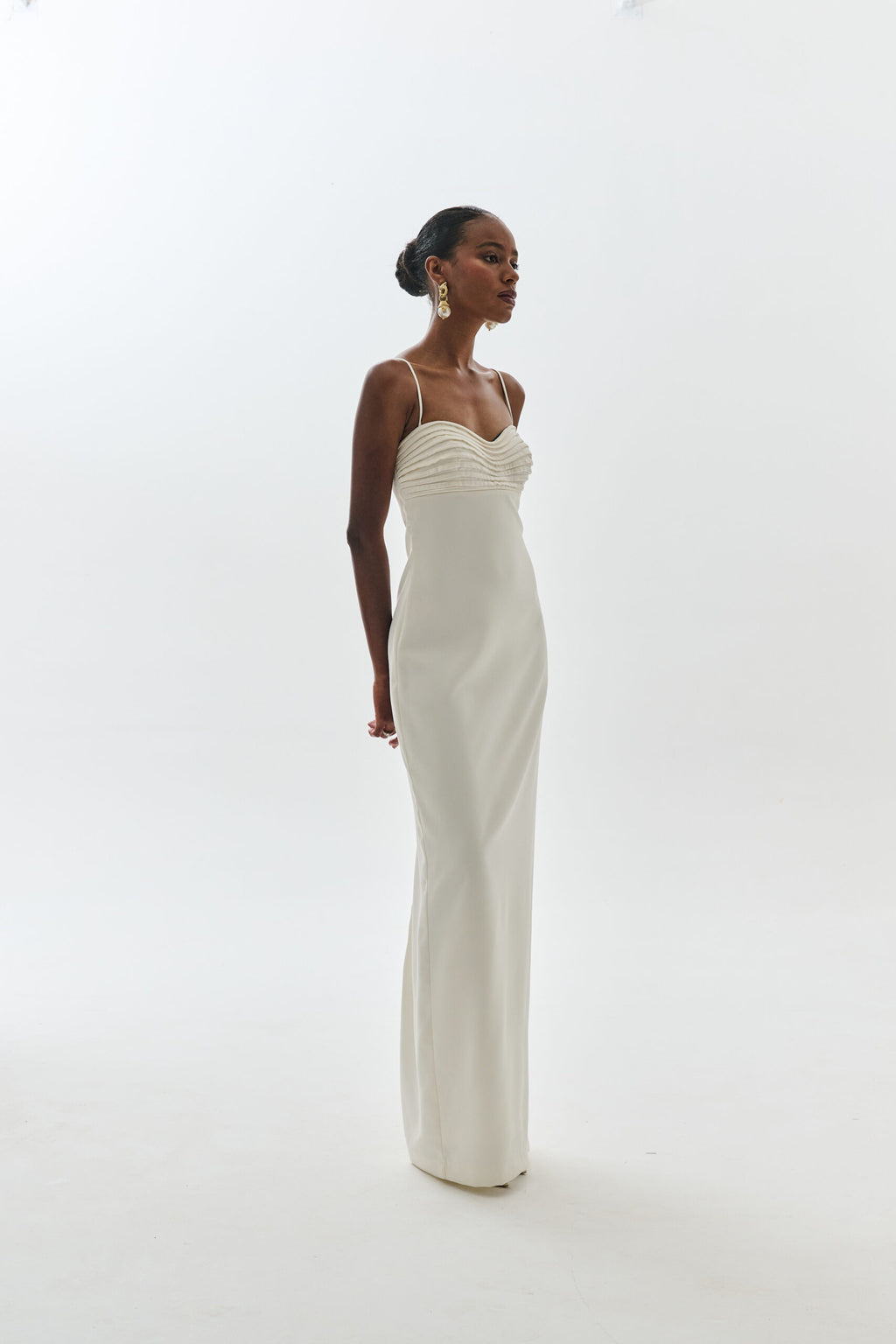 Vestido Bojo Drapeado Francesca - Off White