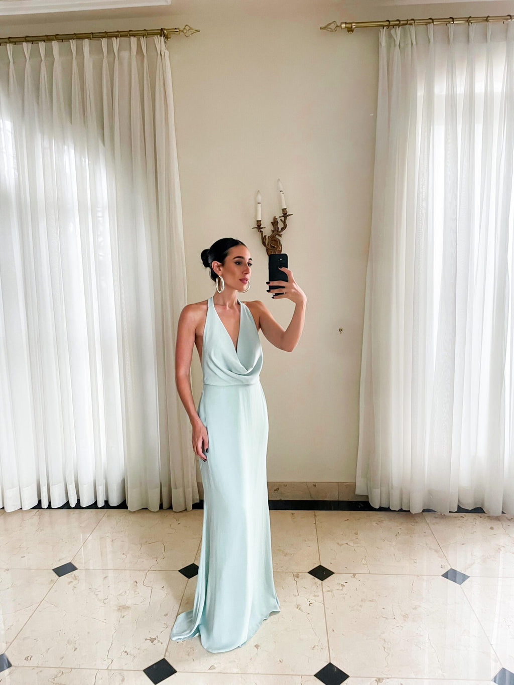 Vestido Degagê Luz - Verde Água