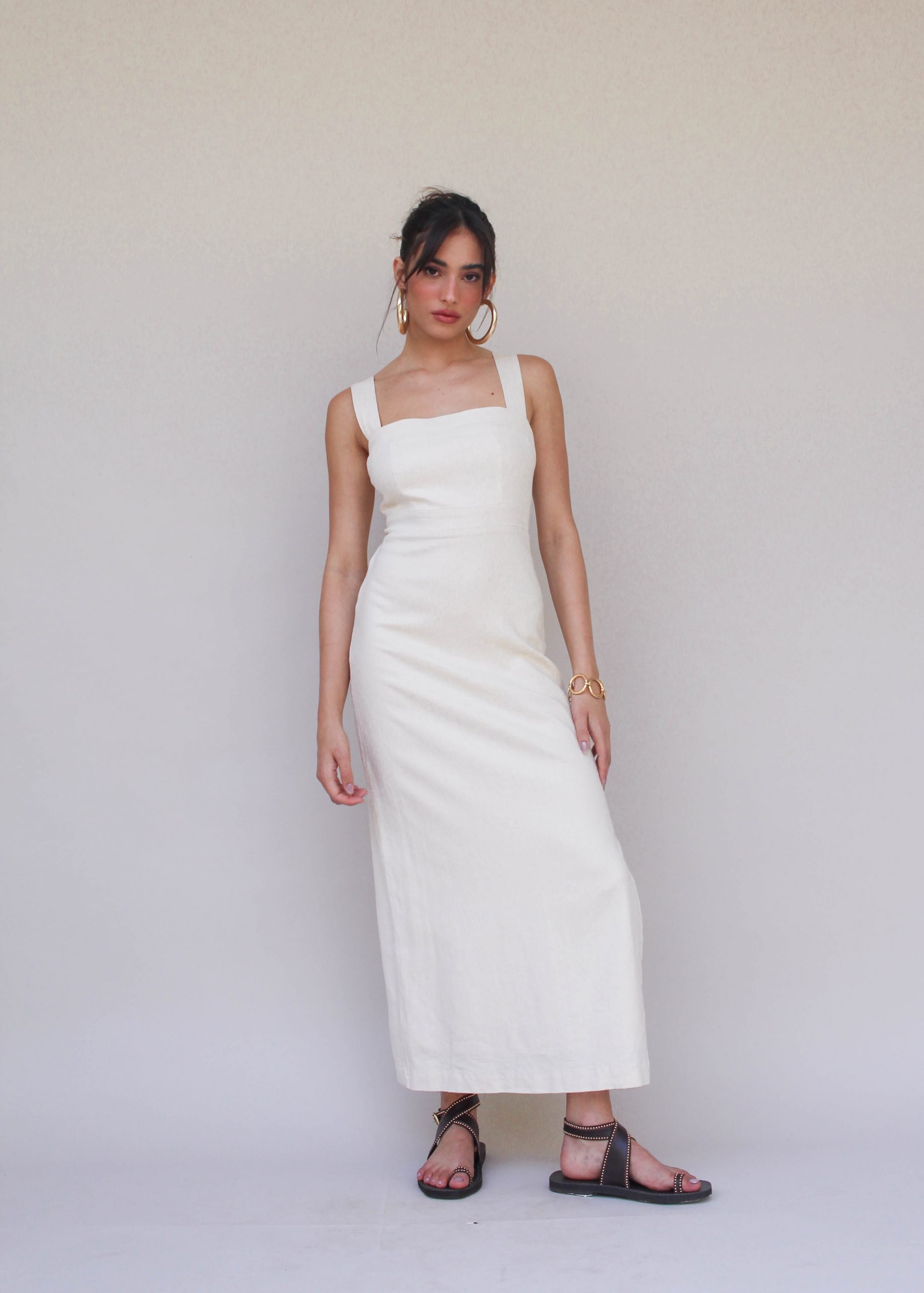 Vestido Paty - Areia