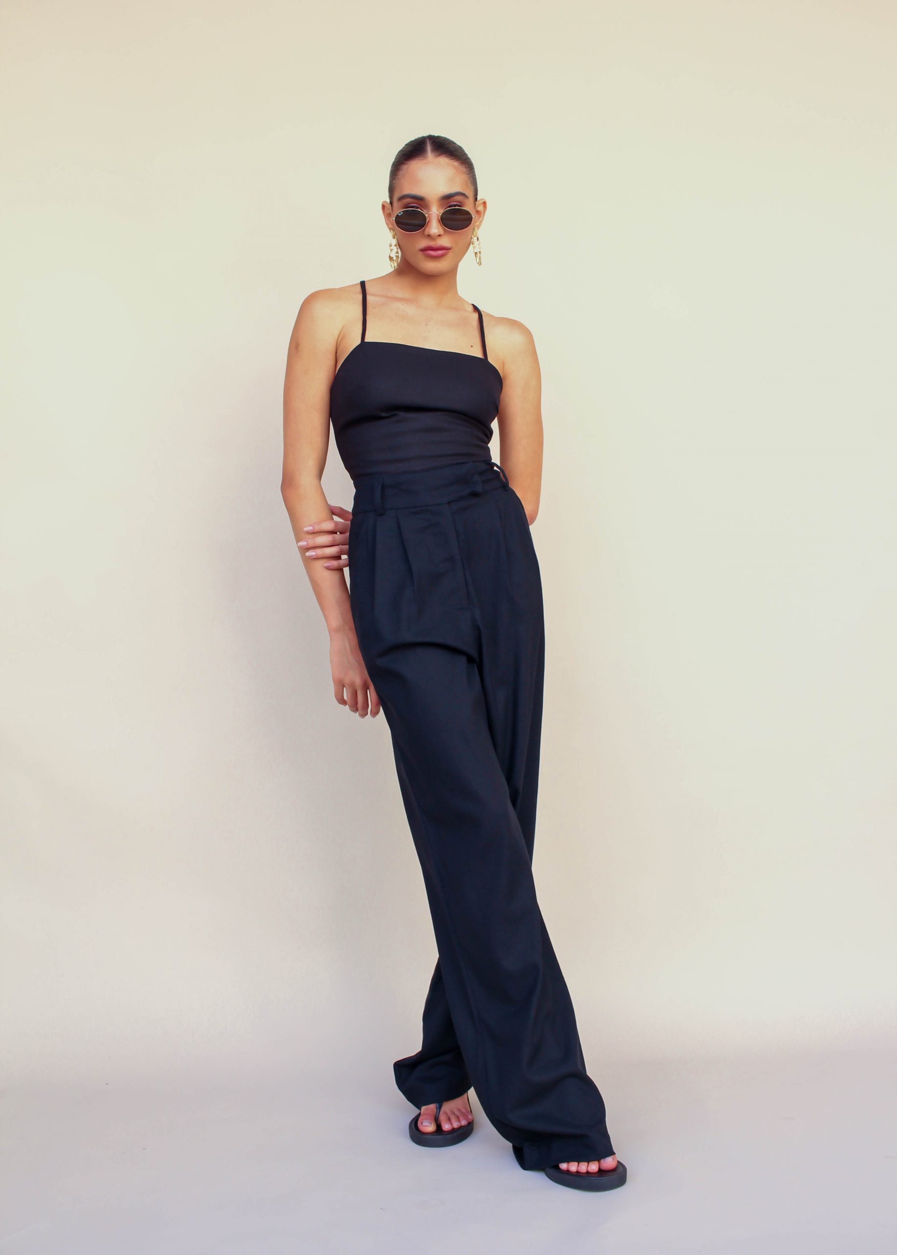 Calça Pantalona Eliza - Preta