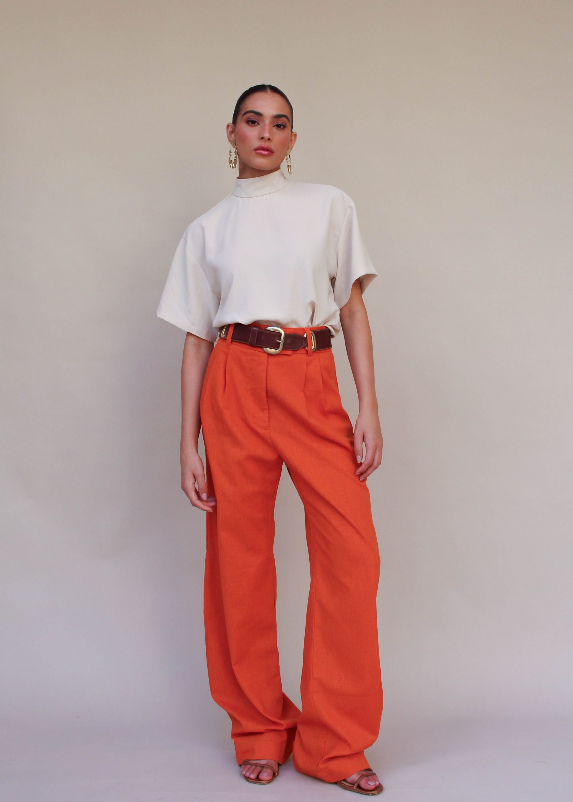 Calça Pantalona Eliza - Cenoura - Imagem 3