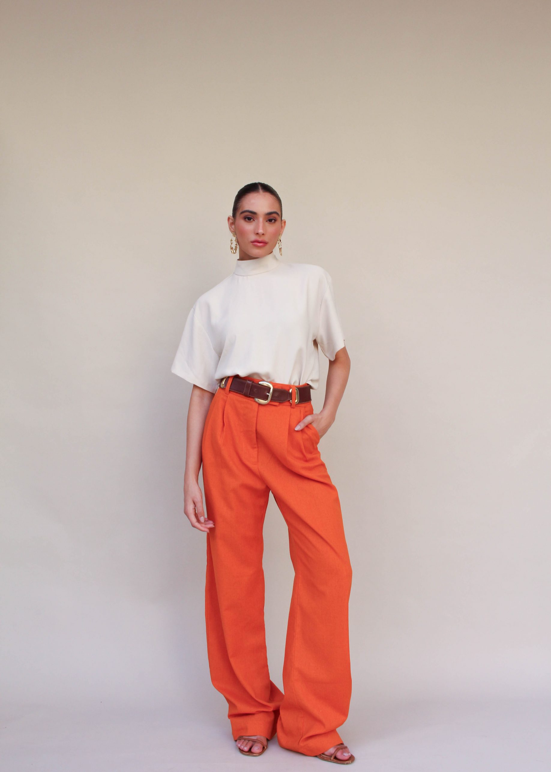 Calça Pantalona Eliza - Cenoura - Imagem 6