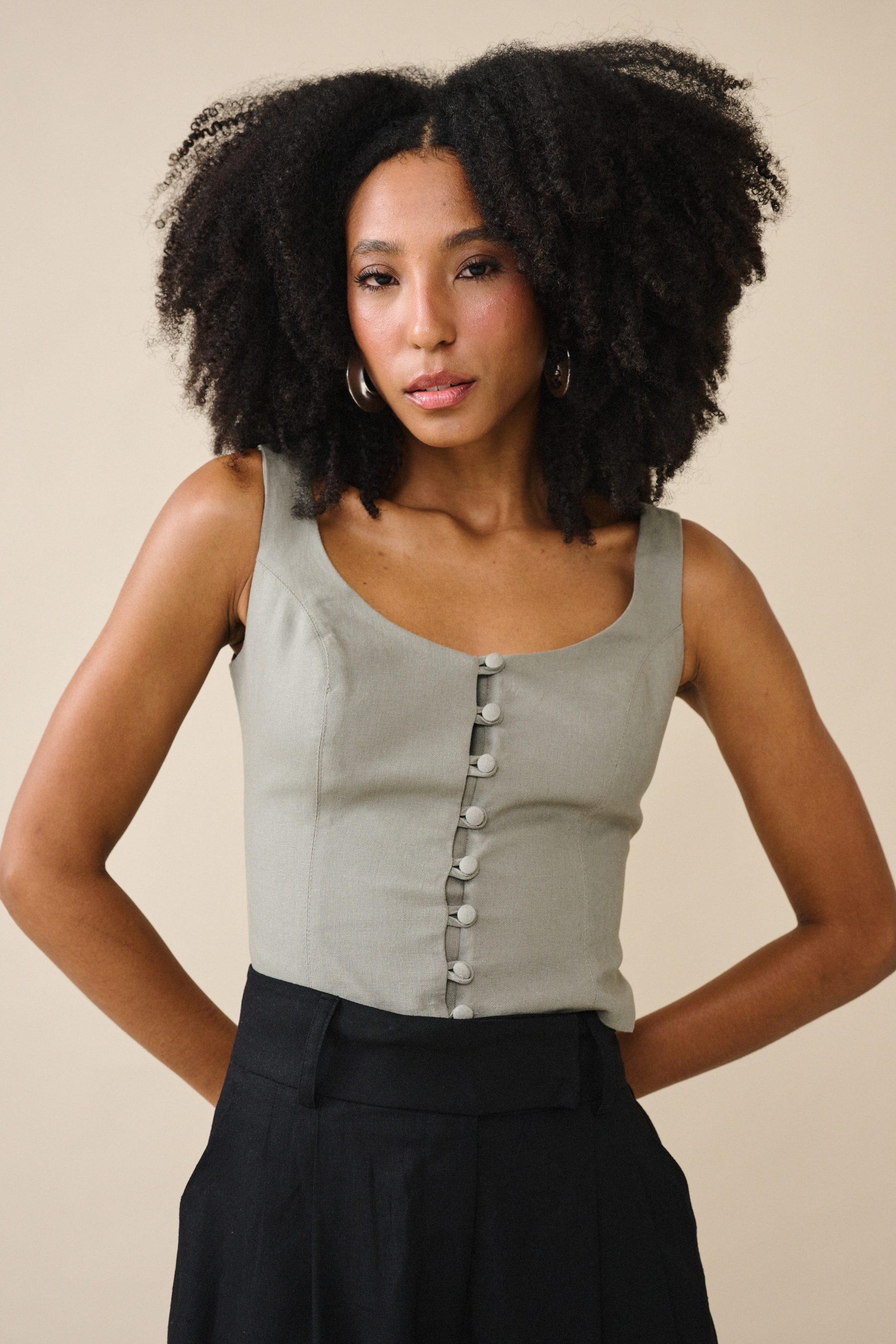 Corset Rita - Cinza