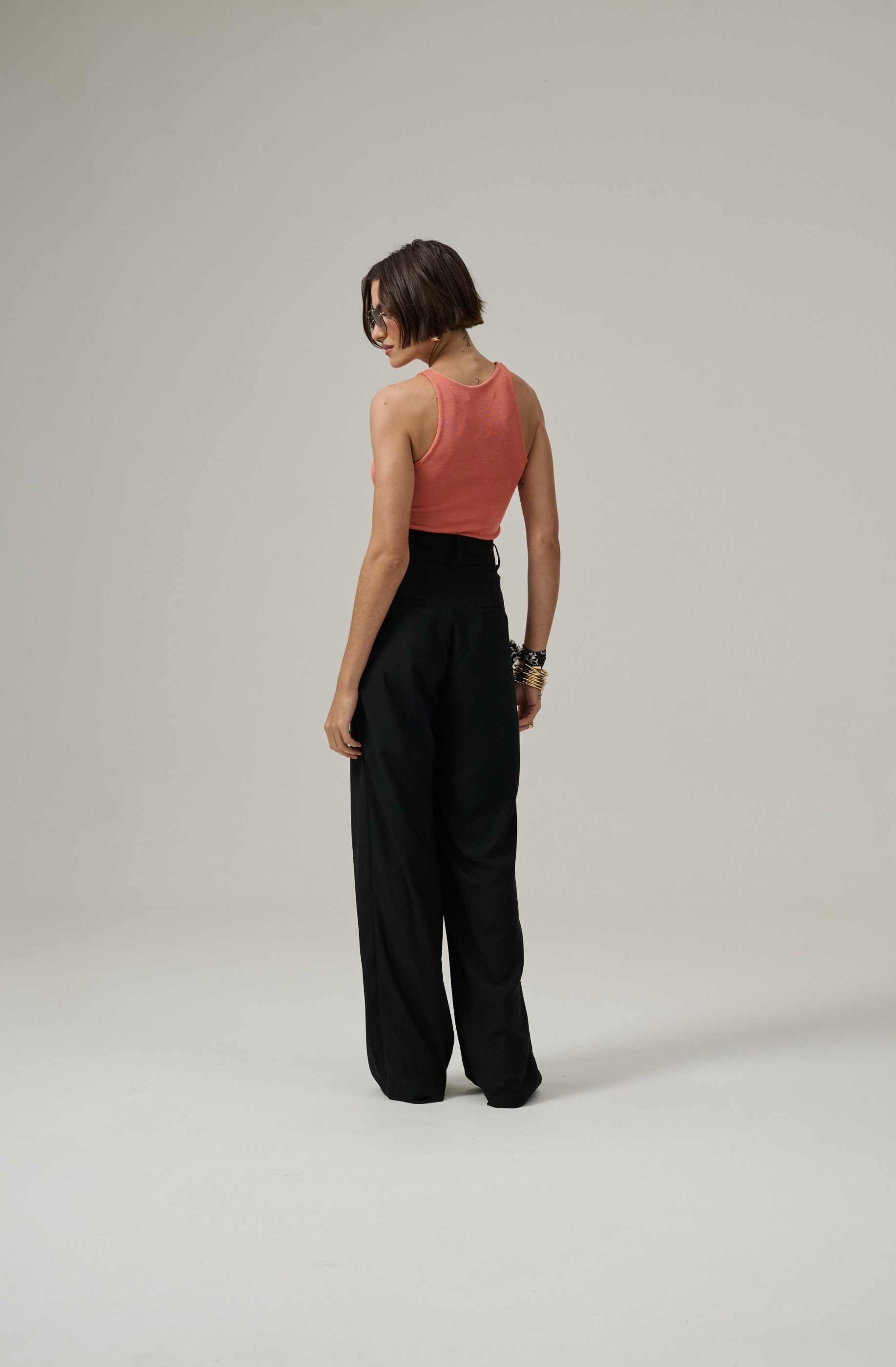 Calça Pantalona Nina - Preta - Imagem 3
