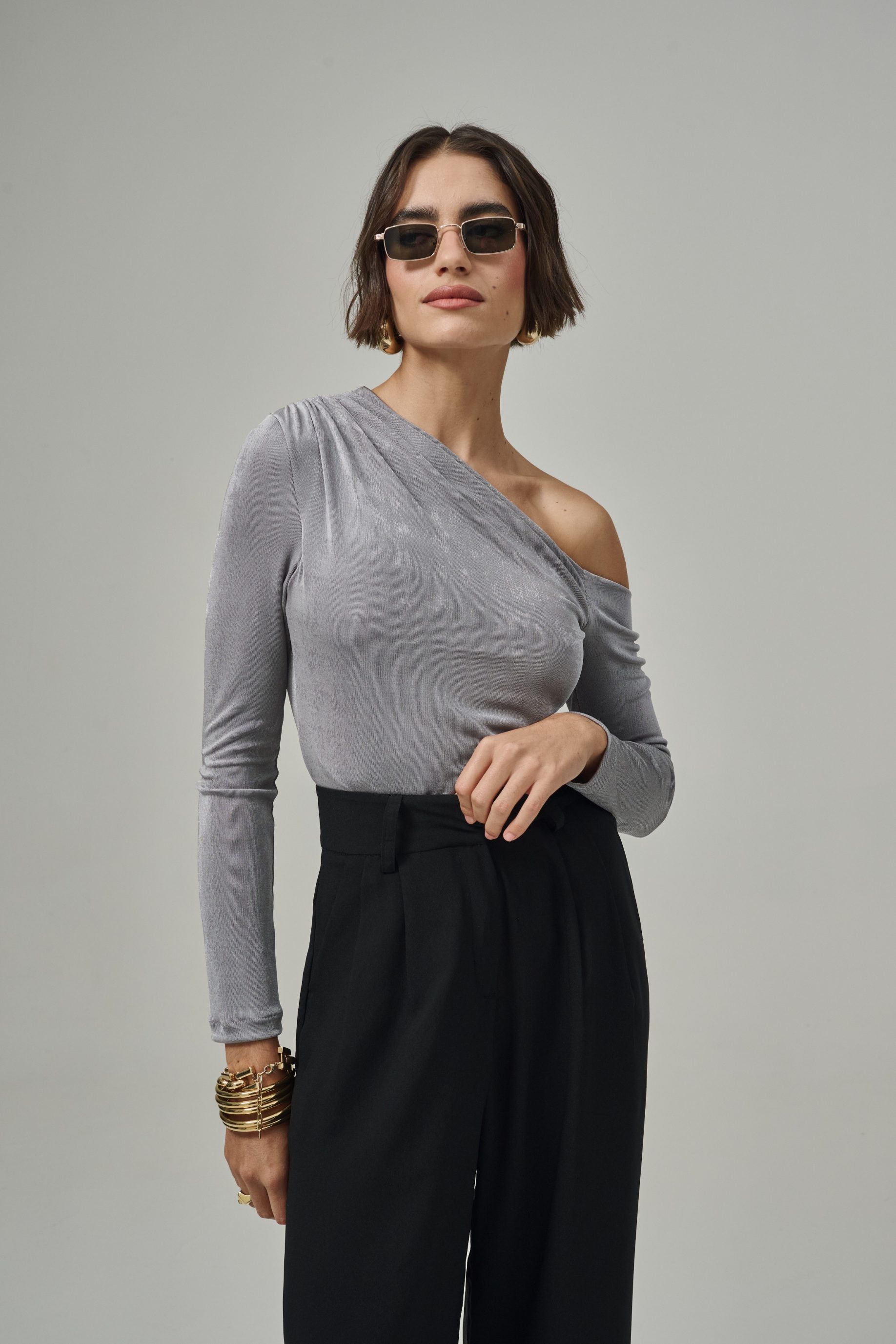 Blusa Helô - Cinza