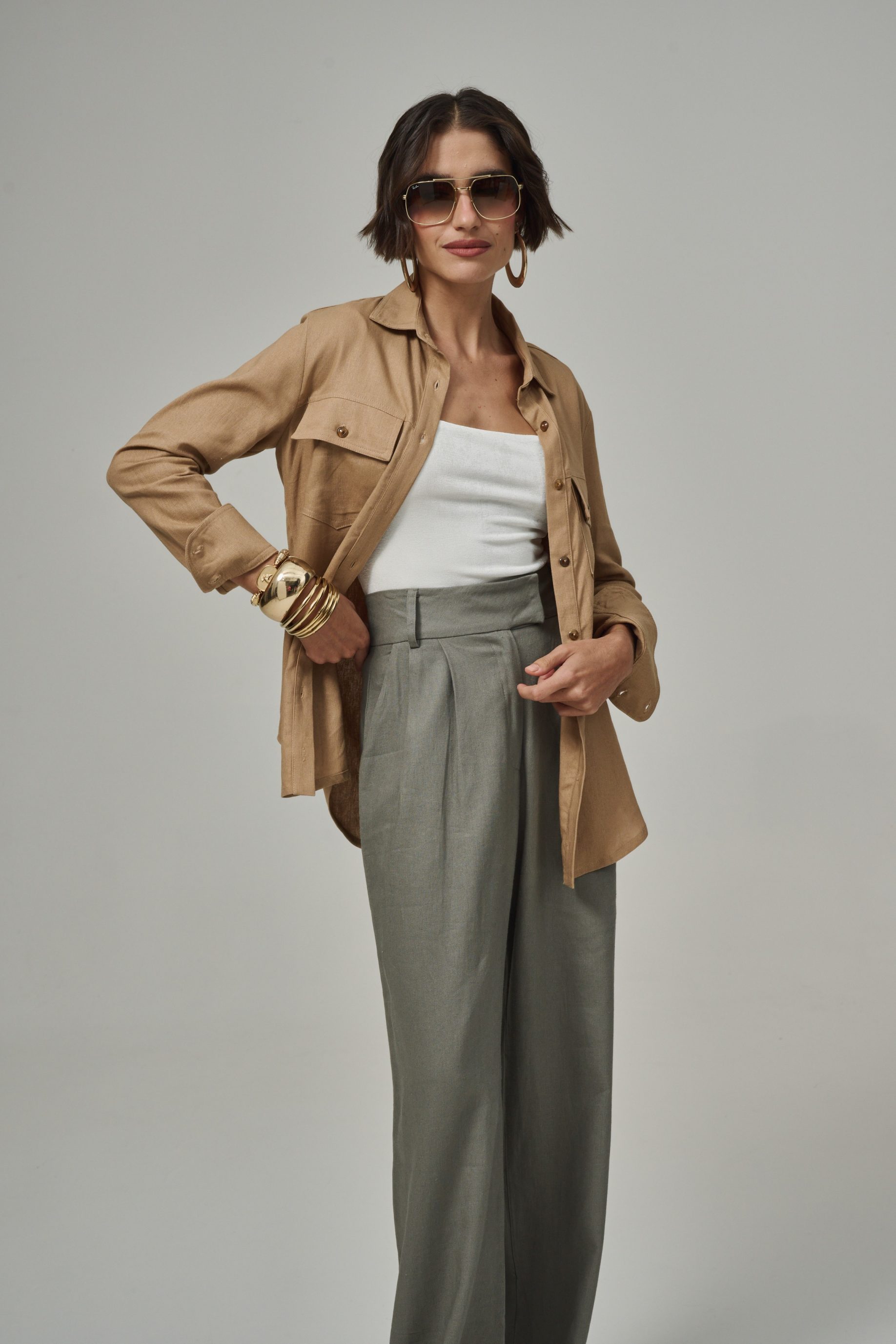 Camisa Cora - Palha