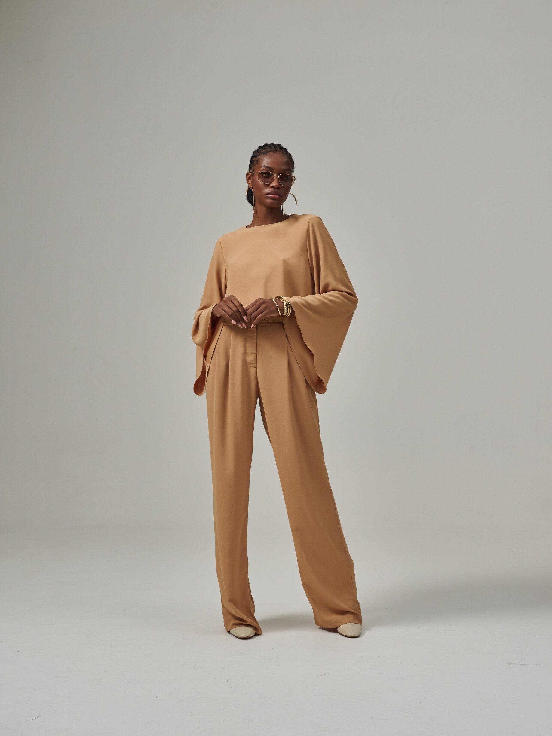 Calça Pantalona Nina - Camelo