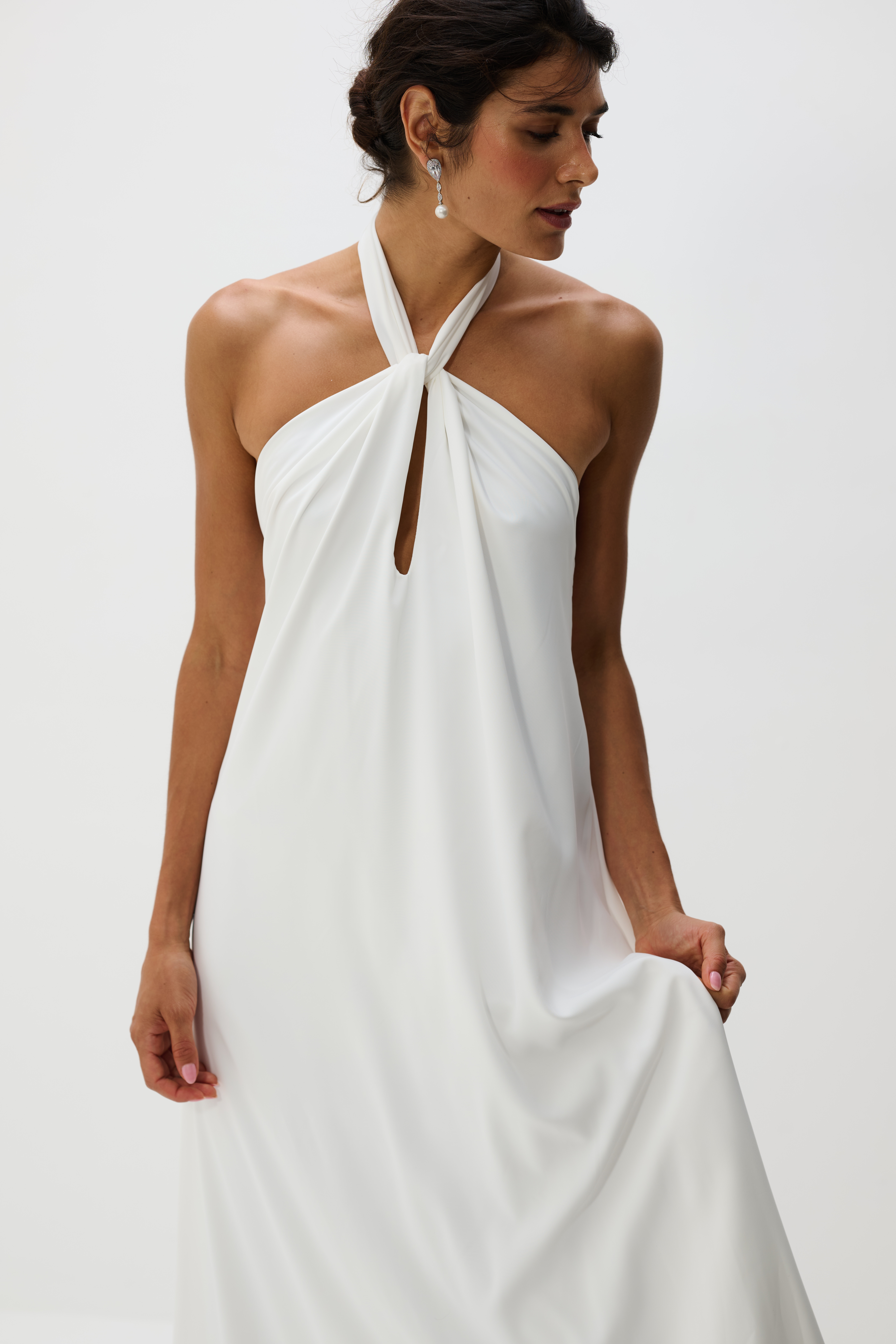 Vestido Longo Frente Única Dih - Off White