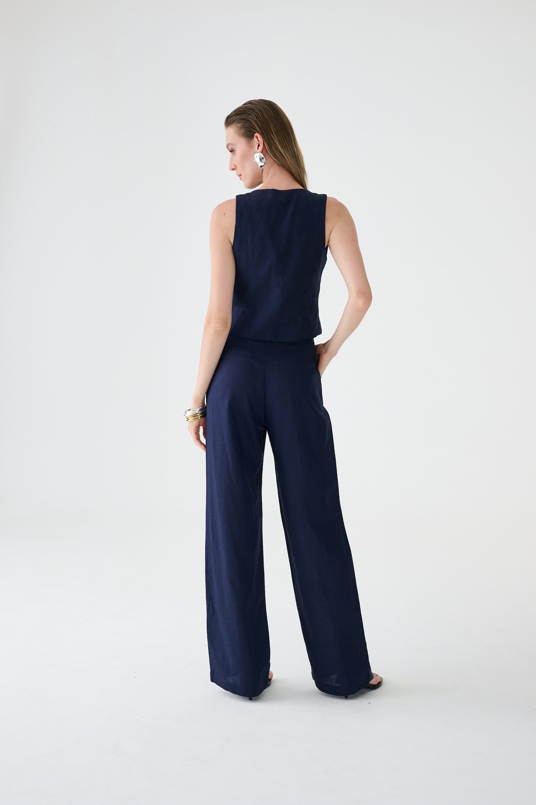 Blusa Botões Jordana - Azul Marinho - Imagem 3