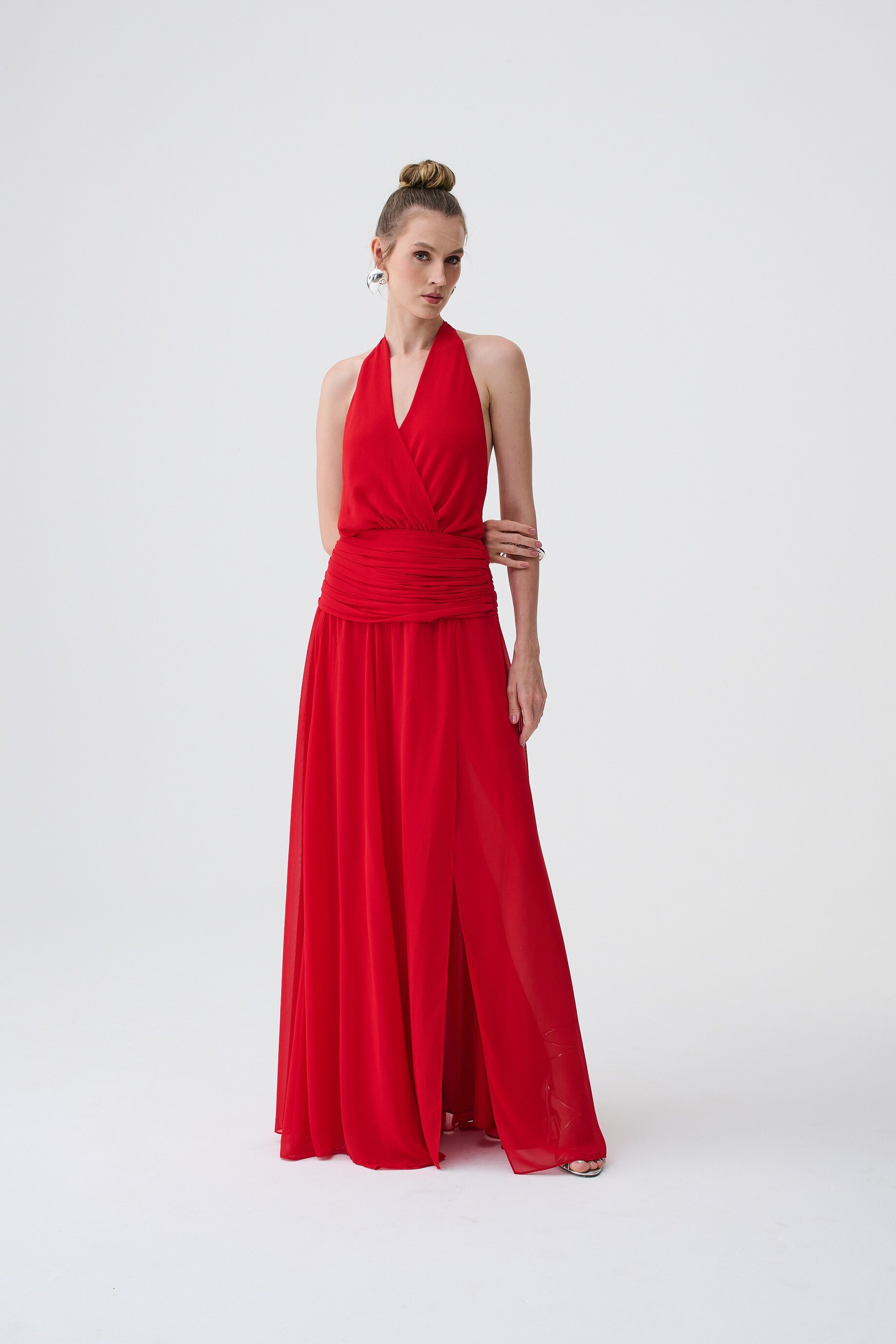 Vestido Drapeado Odara - Vermelho
