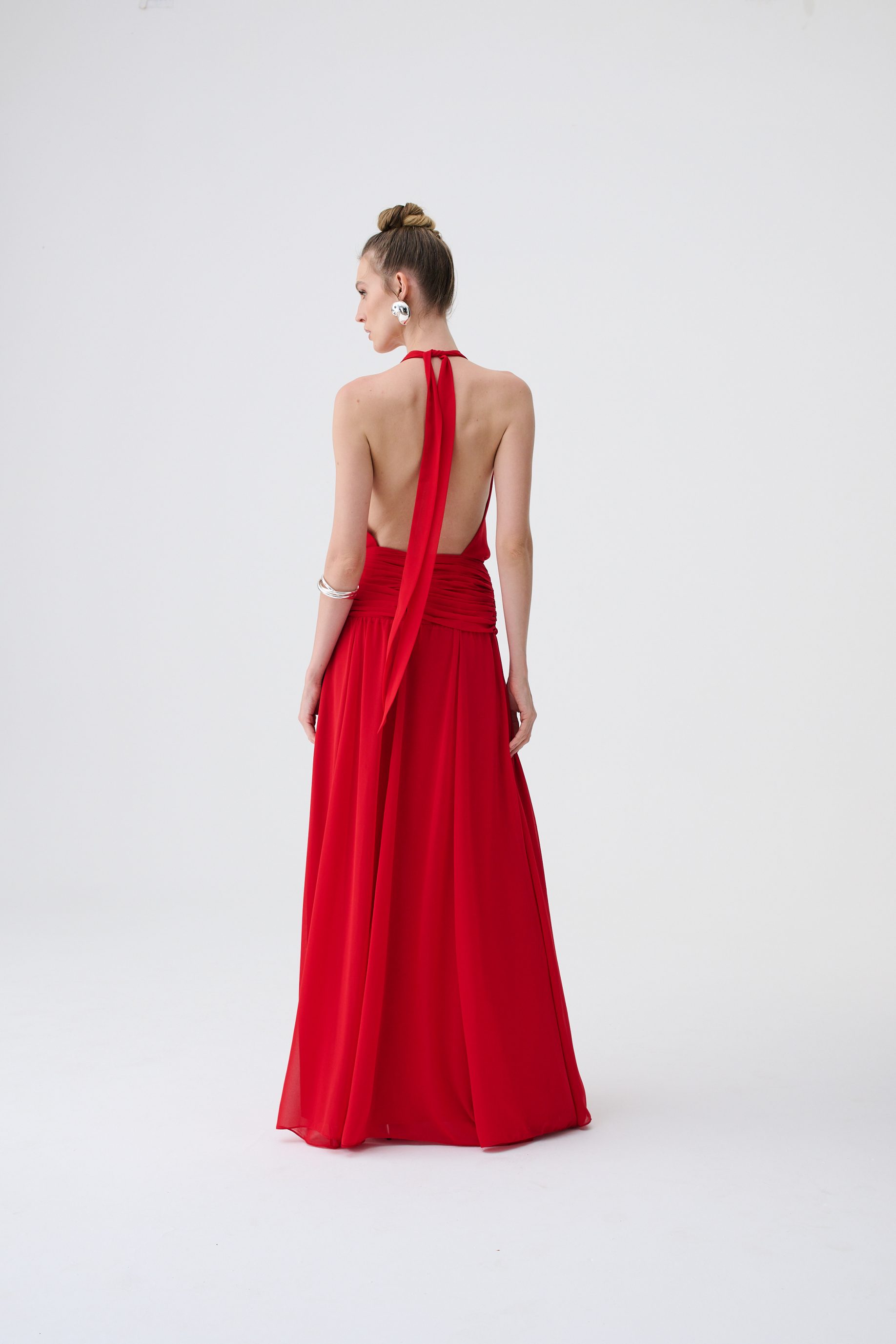 Vestido Drapeado Odara - Vermelho - Imagem 4