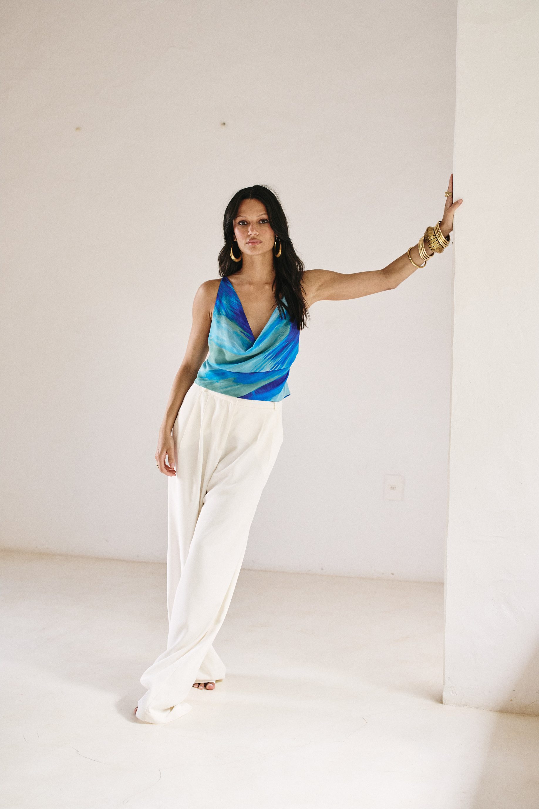 Blusa de Alcinha Estampa Celeste