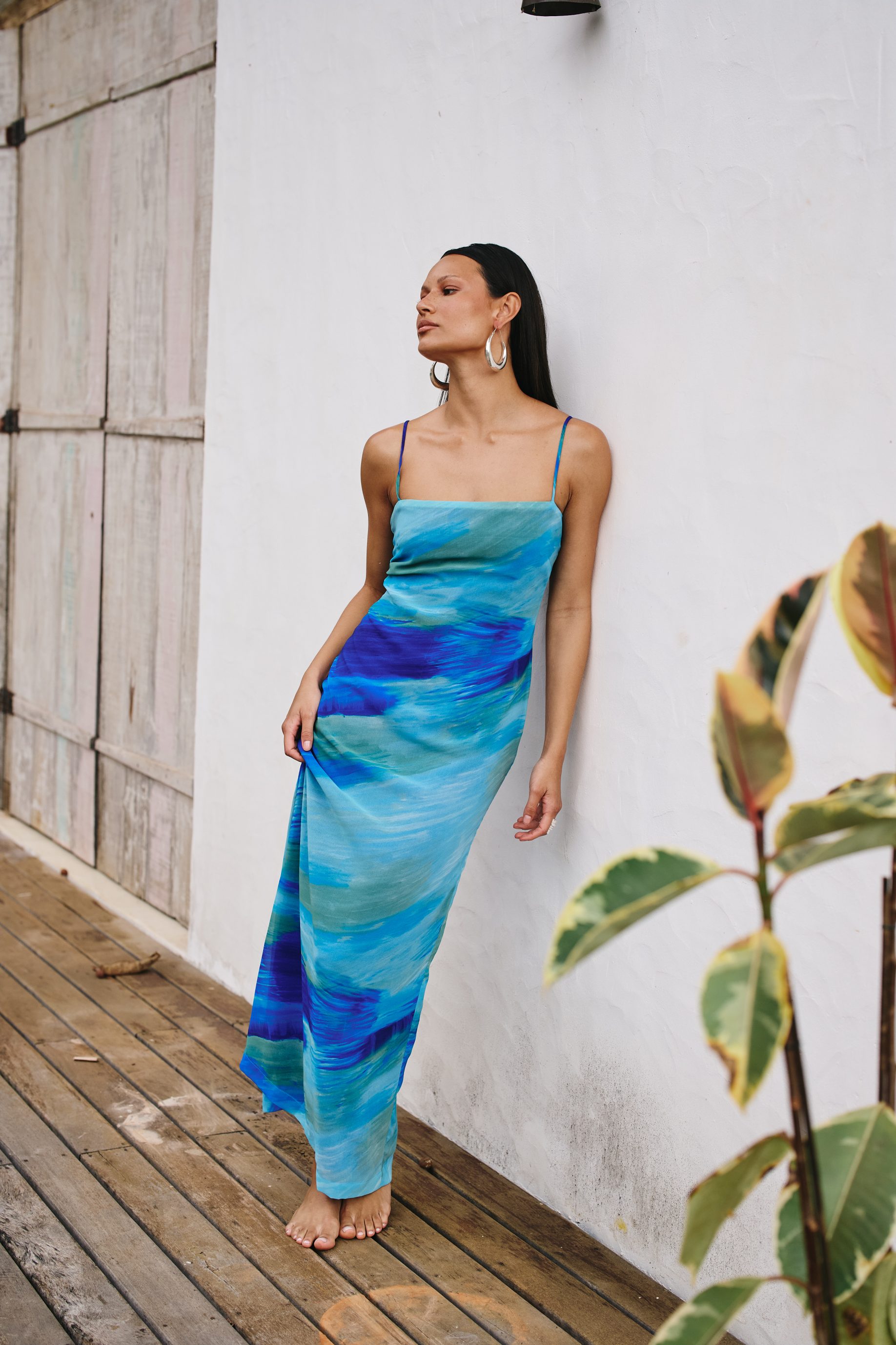 Vestido Estampa Celeste