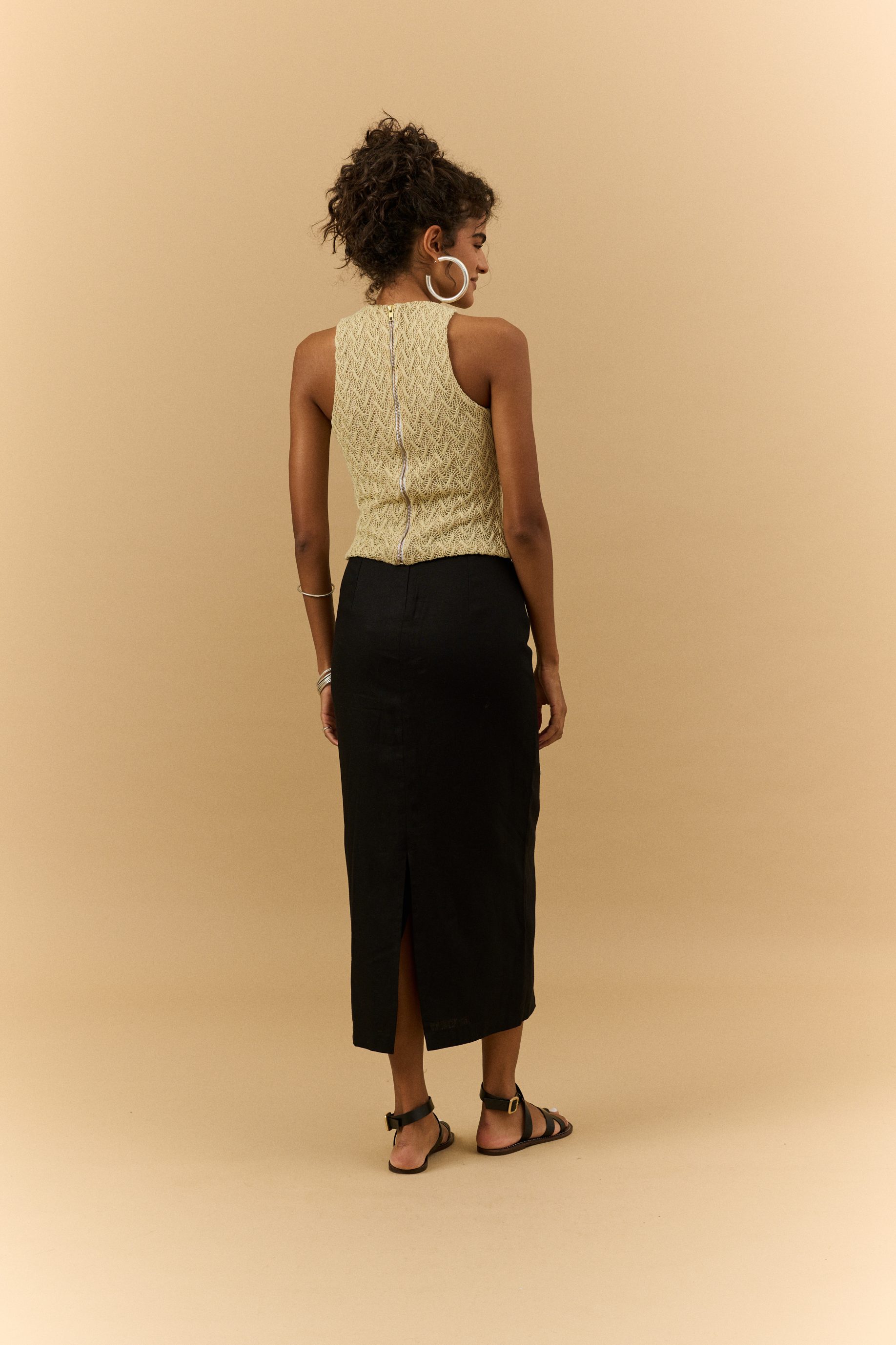 Blusa Texturizada Bia - Palha - Imagem 3