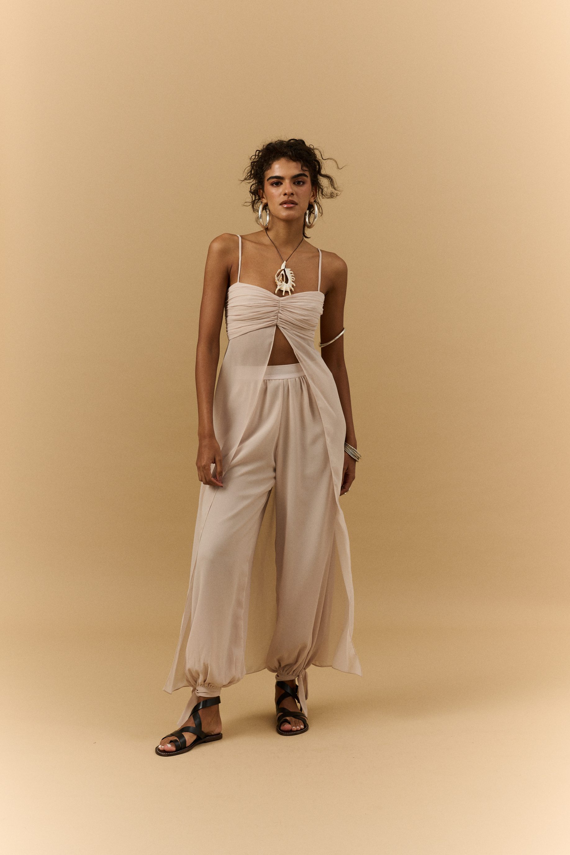 Calça Bufante Jasmine - Nude