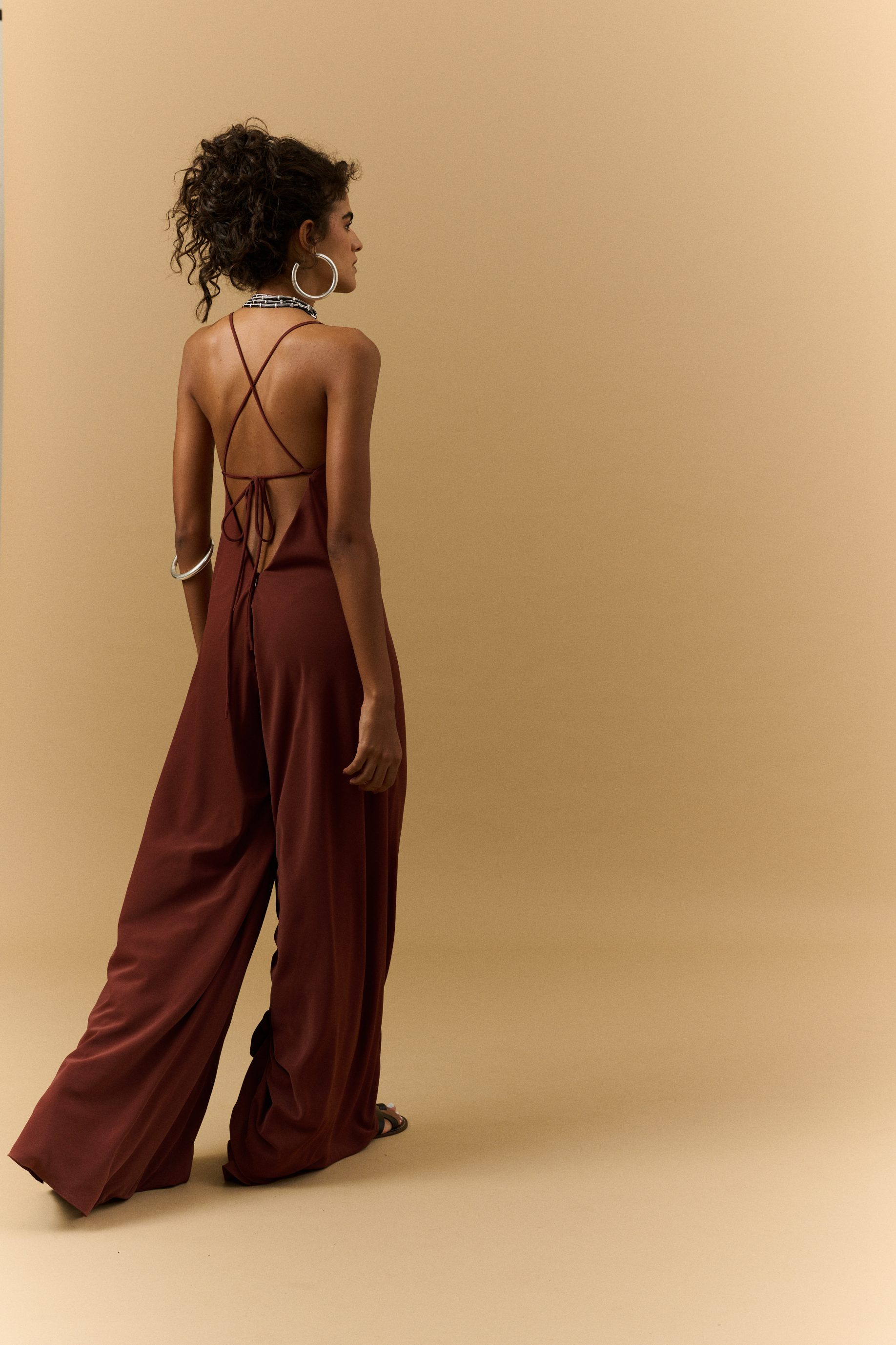 Macacão Pantalona Gabriela - Marrom - Imagem 4